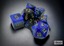 Polyhedral 7-Dice Set CHX26435 - Gemini Black-Blue/Gold
